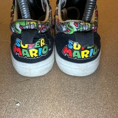 Ground Up Super Mario Bros Kids Size 4 Canvas Sneakers Multi Color Character