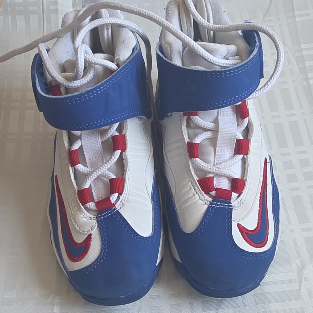 Nike Air Griffey Max 1 GS Unisex Kids Blue/White/Red Lace-Up Sneakers 12C