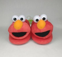 Sesame Street Elmo Red Plush Monster Slippers Youth Boys Size XL 9 – 10