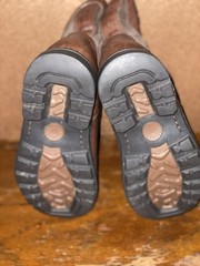 UGG Beacon Size EU 32 / US 2 Brown Leather Two Tone Shearling Lined Boots 5925