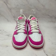 Nike Dunk Low Fuschia Pink White Sneakers Shoes FB9109-102 Youth Size 5.5