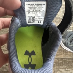 Under Armour Breathable Mesh Athletic Sneakers Gray Neon Green Toddler size 5K