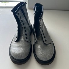 Dr. Martens 1460 Glitter J Silver Sparkle Combat Boots Kids US 12 AW004