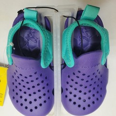 NWT Joybees Kids Creek Sandal Clogs Violet Teal C5 Slip On Water Shoe Heel Strap