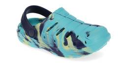 Rugged Shark Big Kid Size 5 Eva Lined Slip-On Medium Width Blue Clogs NEW