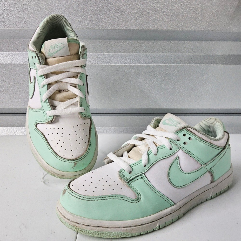 Nike Dunk Low Pre-School Mint Green White Sneakers Youth Shoes Size 2.5Y