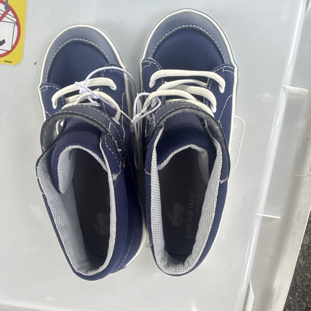 See Kai Run Basics Unisex Kids US 12 Blue Mid Top Sneakers Hook & Loop