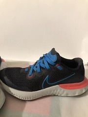 NIKE RENEW RUN GS MULTICOLOR Black Laser Blue Boys Kids SHOES SIZE 5Y CT1430-090