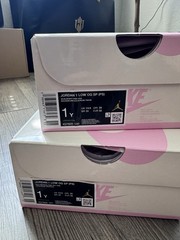 Size 1Y Air Jordan 1 Retro Low Travis Scott Shy Pink Sail & Tropical Pink (PS)