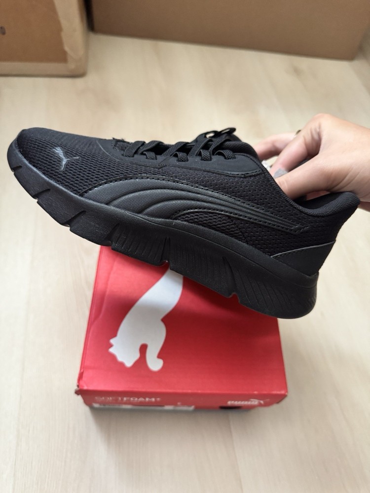 PUMA FlexFocus Modern AC PS Black Low Top Lace-Up Mesh Sneaker 312062 06