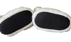 RUDOLPH Abominable Snowman Toddler SIZE 5-6 Slippers WHITE 3D head and face NEW