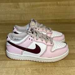 Nike Dunk Low Pink Foam Red White Valentines Gs Size 12c (CW1588-601)