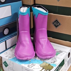 Muck Boot Company Kids Forager Pull On Rain Boot Fuchsia Teal Waterproof Size 7