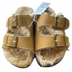 Fifth & Luxe Little Kid’s Open Toe Fur Sandals Cute & Comfy Size 11 Cognac