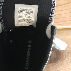 Converse CT All Star Axel Hi Top Shoe Sneaker Sz 3 Iridescent Glitter Girls