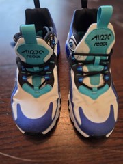 nike air7c react blue, teal black white. 6youth. dec 2019. #bq0103-105