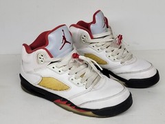 Nike Air Jordan 5 V Retro Fire Red White 440888-102 Youth Shoes 5.5Y or Womens 7