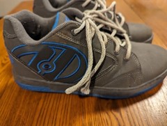 Heelys Youth size 6 Gray Blue Excellent Condition Heelys Style 770508 propel 2.0