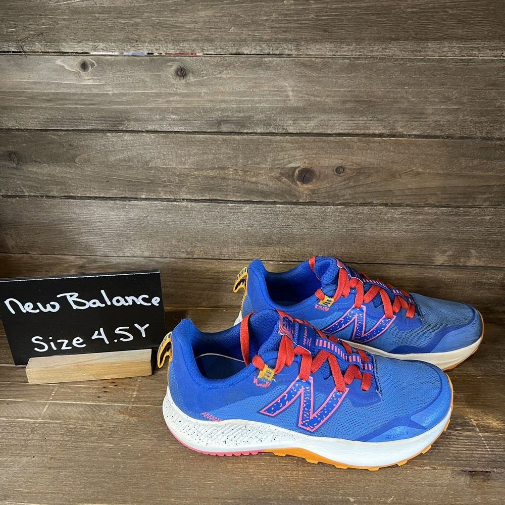 Kids Childrens New Balance Nitrel V4 Trail Running Hiking Shoes Sneakers 4.5 GUC