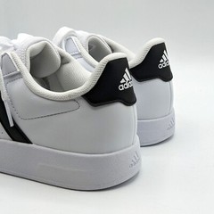 Adidas “Breaknet 2.0” Kid’s & Youth Lifestyle Court Lace Shoes (White/Black) NEW