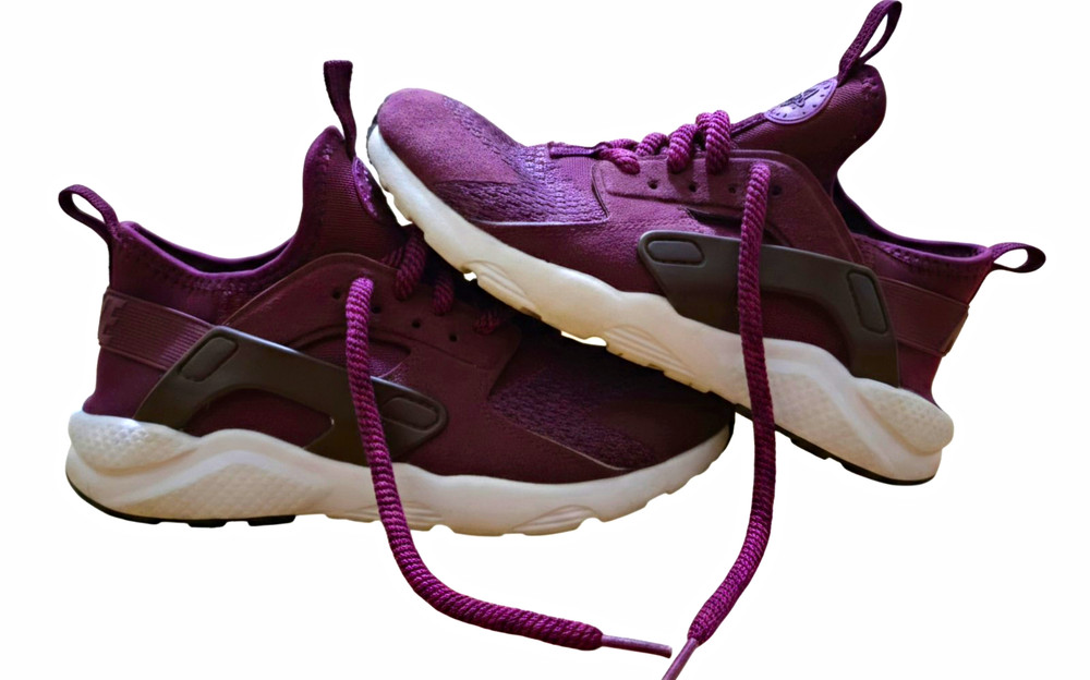 Size 3y Nike Air Huarache Run Ultra Unisex Kids Purple/White Low Top