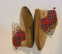 UGG NEUMEL II TARTAN CHESTNUT/RED PLAID YOUTH KIDS CHUKKA BOOT SZ 5 1112151k