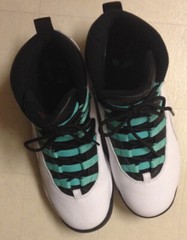 Nike Air Jordan Retro 10 X Verde Green Black Size 7y