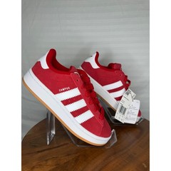 Adidas Campus 00s Kids Size 2 Red White Suede Sneakers NW
