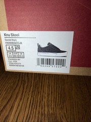 Size 4.5 Kids Vans Knu Skool Dazzled Black Glitter