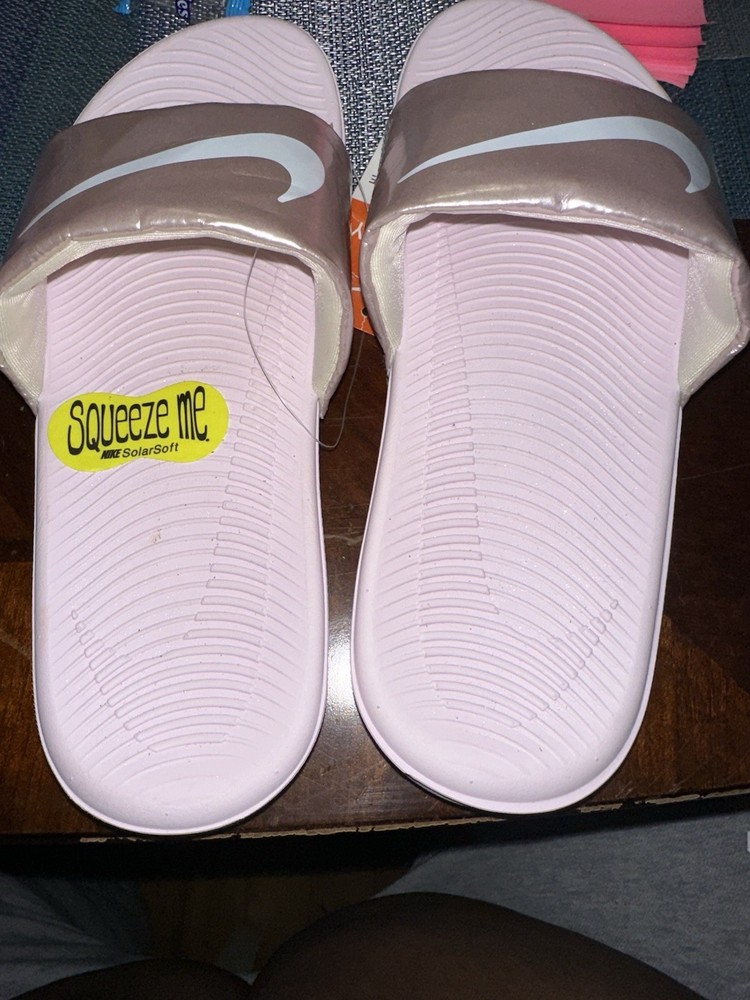 Nike Kawa Slide Arctic Pink And Rose Gold Size 5Y