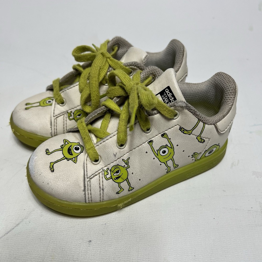 Monsters Inc. x Adidas Stan Smith ‚Mike Wazowski‘ FZ2706 Shoes Kids Size K8
