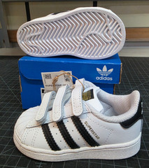 Adidas: Superstar CF I, White/ Black/White Shoes (EF4842) Kids Size: 5.5