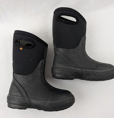 Bogs – Kids Classic Insulated Black Rubber Boots – Wellies Gardening Mud