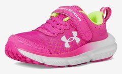New Under Armour Preschool Assert 10 AC Girls Athletic Shoes, Size 3 Youth Pink