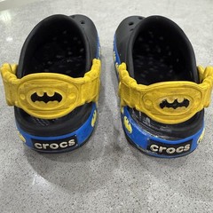 BATMAN CROCS DC Comics Sandals Clogs Black Toddler Size 6 Super Cute!!