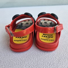 Mini Melissa Disney Mickey Mouse Sandal SZ 7 Hook & Loop Jelly Red Black