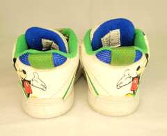 Vtg Mickey Mouse & Friends Disney Double Strap Shoes Toddler Size 4 White Y2K