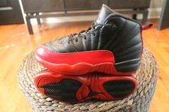 Jordan 12 Retro Bred Flu Game BP Kids | Black/Red | 3Y | 151186-002 | NOW $99!