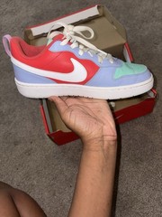 Nike Air Force 1 Low Unisex Kids Leather Low Top Sneakers Size 6 Colorblock