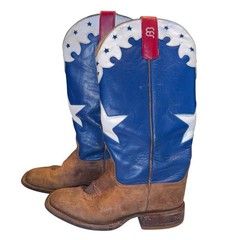 Anderson Bean Buckaroo Western Kids Boots Size 1 RED/WHITE/BLUE ~ LoneStar Texas