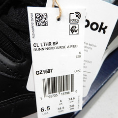 New & Original! Reebok Kids CL LEATHER SP JUNIOR-Size 6.5 Kids- Black Lthr./Blue