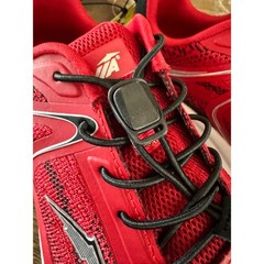 Avia Max Runner Kids Sneakers Red Black Bungee Lace Memory Foam Size 3 NEW