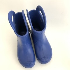 New CROCS Handle It Rain Pull-on Boots Blue Kids 1
