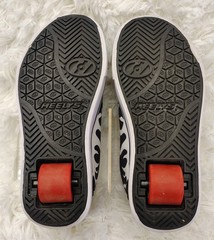 Heelys Pro 20 Prints White Black Flames Wheeled Shoes Size Youth 13C HE101001
