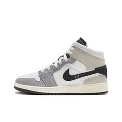 Jordan 1 Mid SE Craft White Cement Grey Black GS Kids FD9091-002 New Authentic