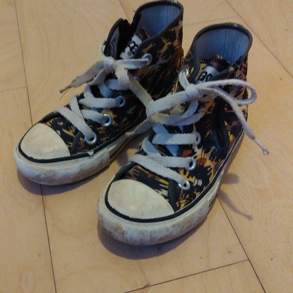 A BATHING APE Bapesta Sneaker Shoes Hi Yellow Kid US11 Used from Japan