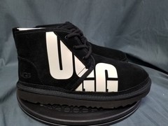 UGG Neumel Boot Kids ‚Chopd‘ Boots Suede Lace-Up Black Size 6 NEW IN BOX!