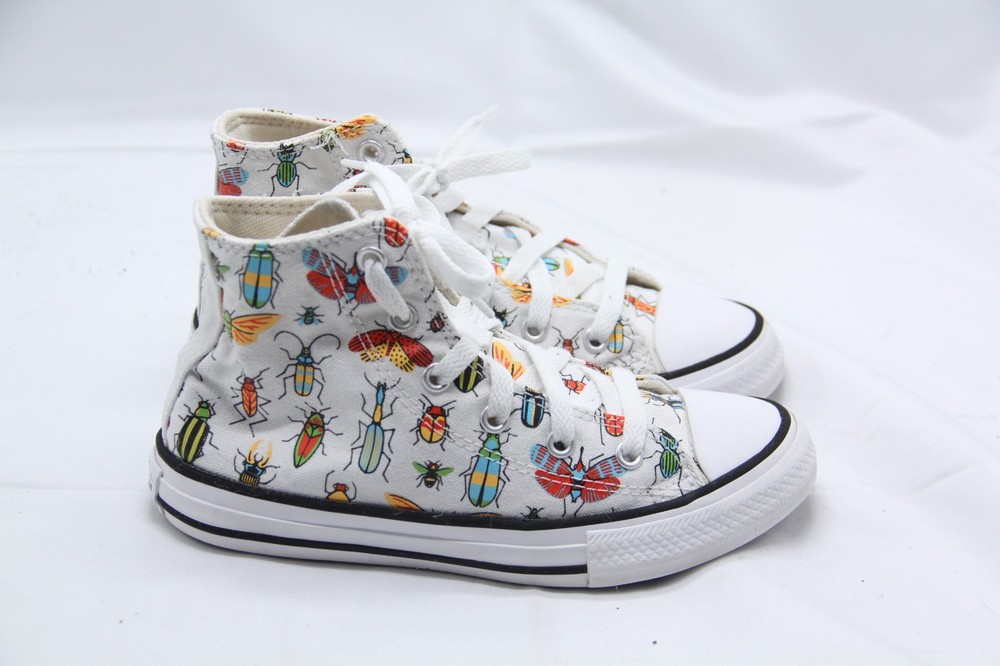 Chuck Taylor Converse High Top Shoes Kids Size 1 A Bug’s World Science Sneakers