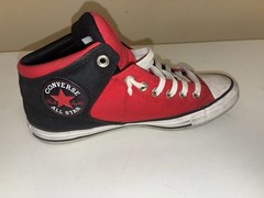 Converse Chuck Taylor All Star Mid Top Canvas Sneakers Red/Black/White Kids 8
