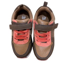 Baby GAP Kids Brown Pink Lace Up Hook and Loop Sneakers Toddler 5 Retro